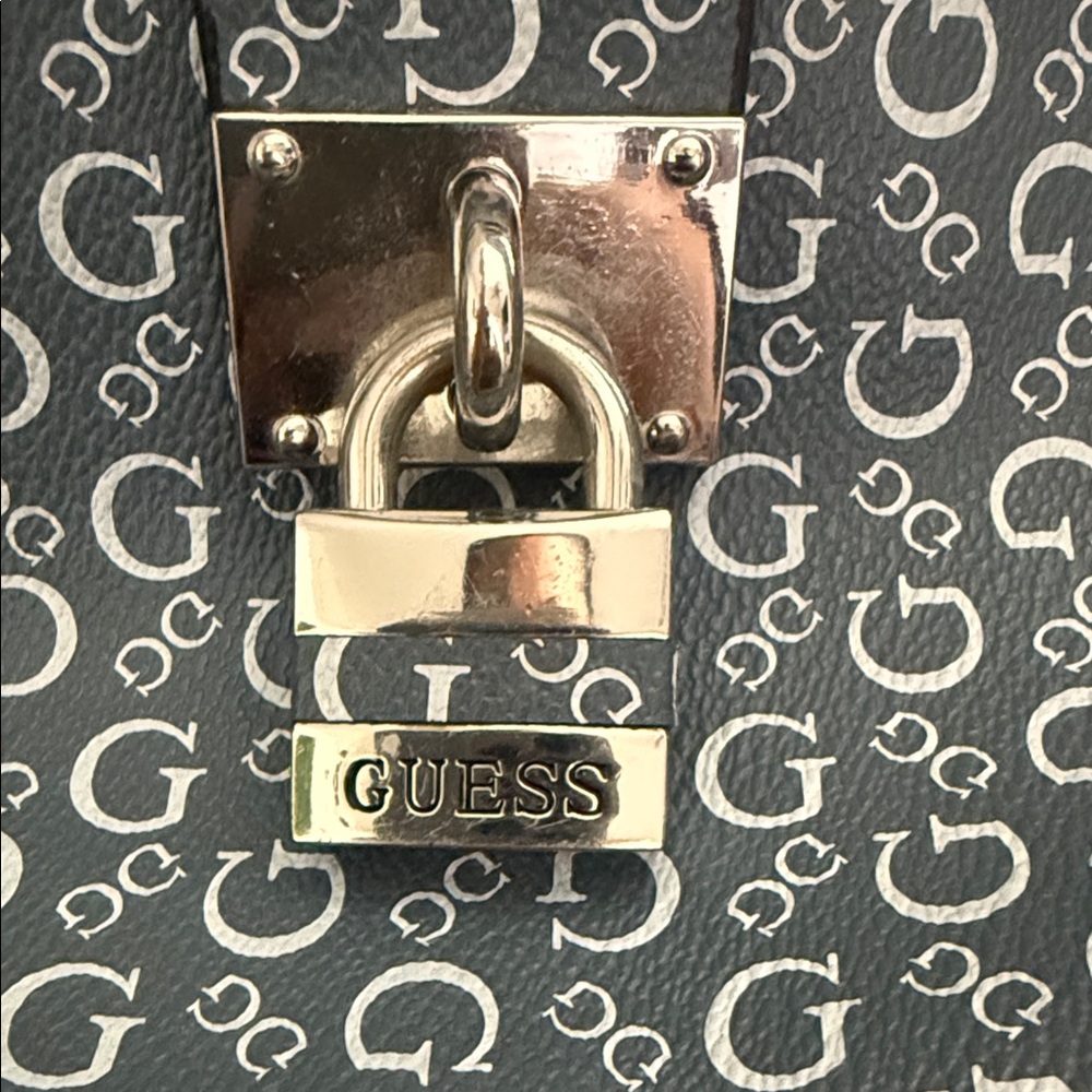 GUESS Gray Patterned Satchel - Picture 2 of 8